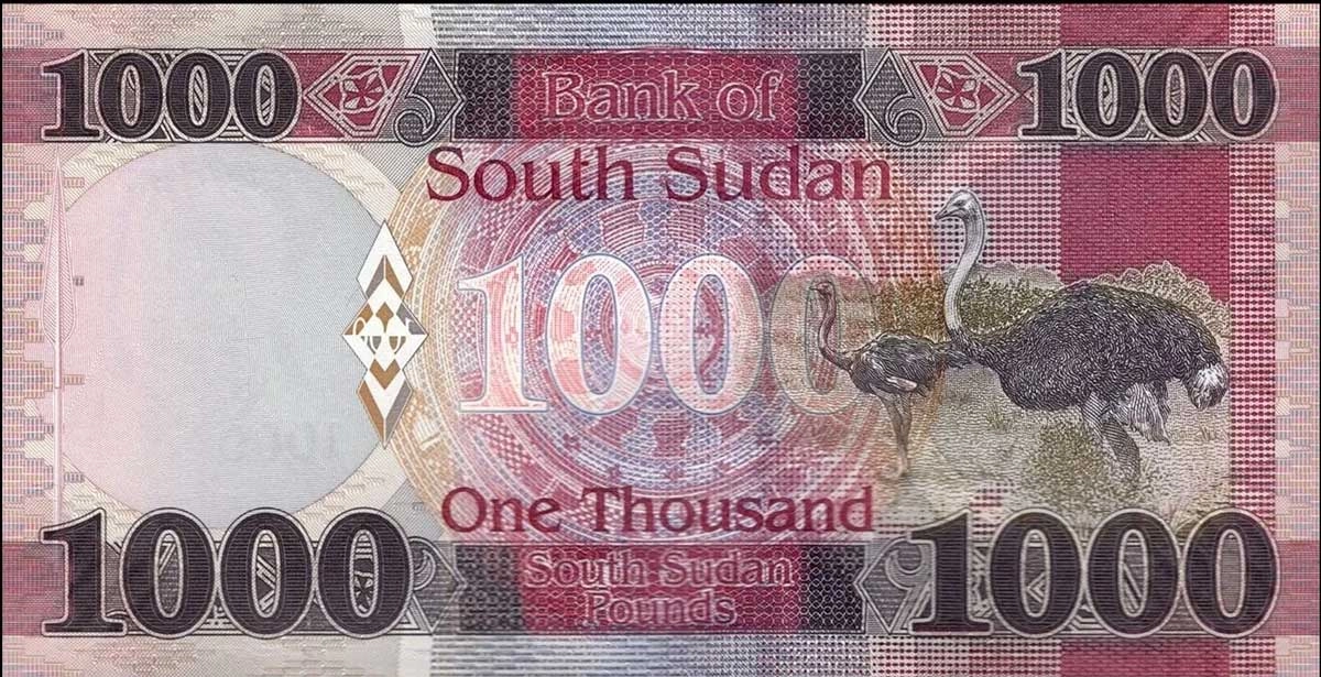 اسکناس ۱۰۰۰ پوند سودان جنوبی