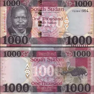 اسکناس ۱۰۰۰ پوند سودان جنوبی